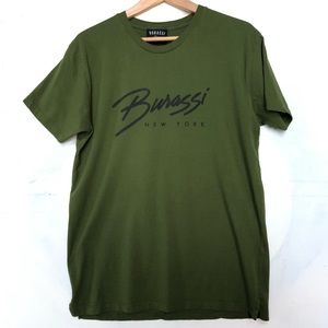Burassi Olive Green OG Logo Short Sleeve Tee Shirt